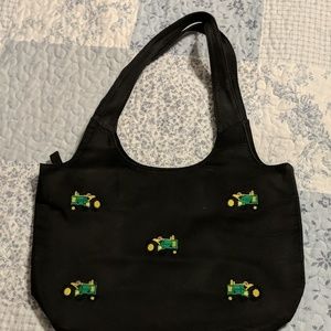 💖💜 Black purse with green tractors